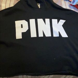 Pink Victoria secret cropped hoodie